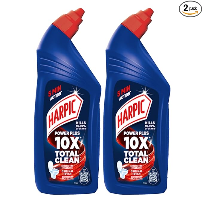 Harpic Power Plus 10X Total Clean Toilet Cleaner Original Fresh (2 x 1L)