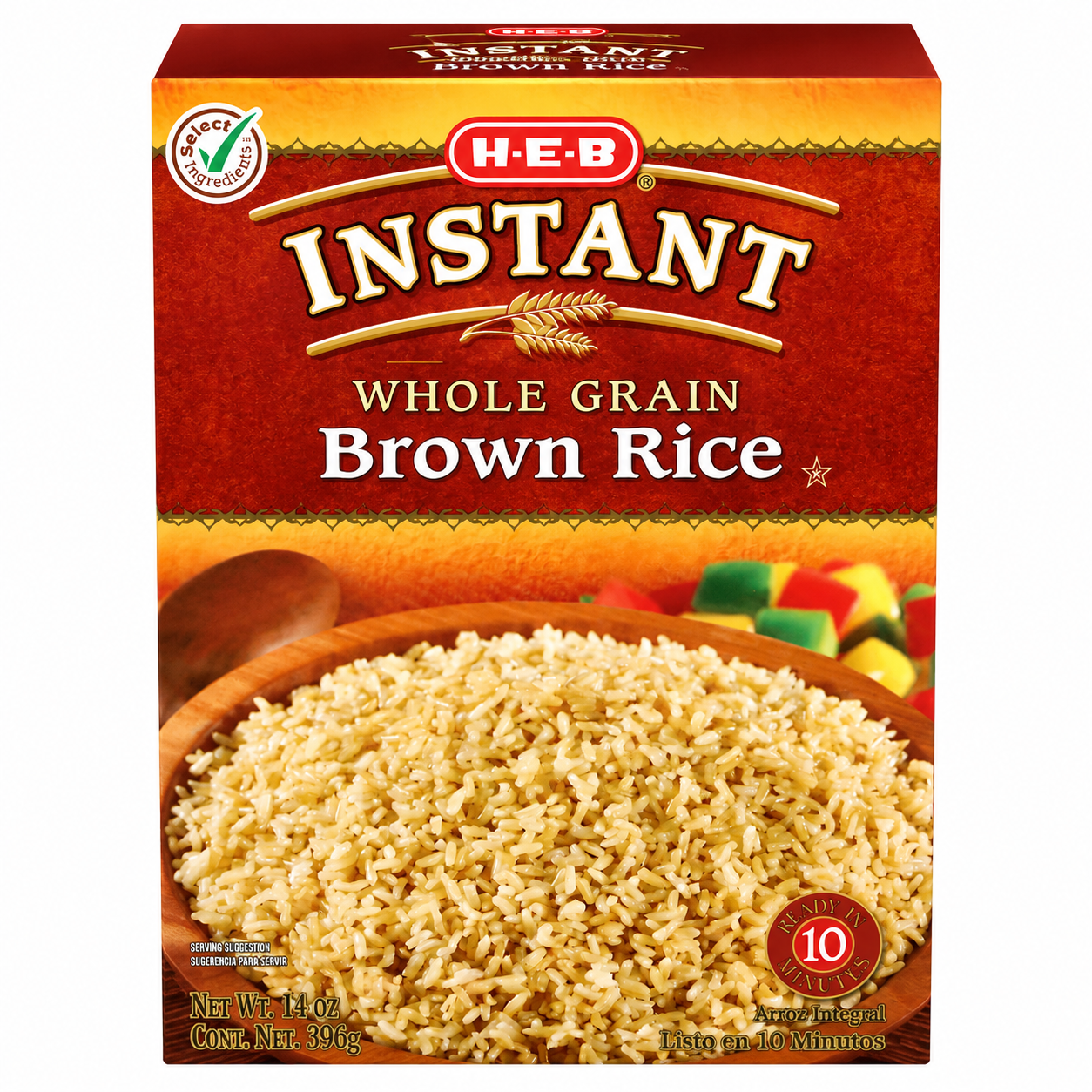 H-E-B Instant Whole Grain Brown Rice 396 g