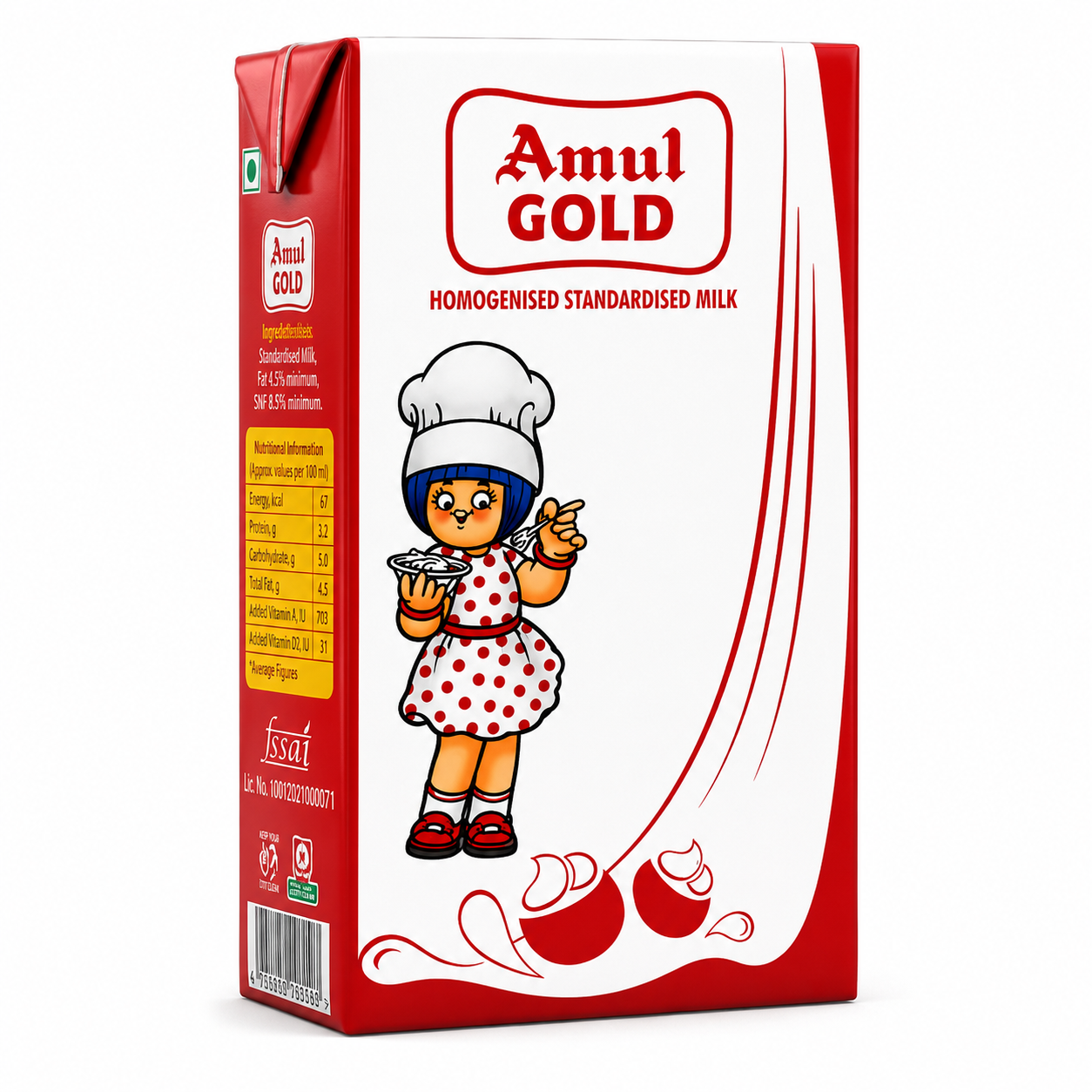 Amul Gold Homogenised Standardised Milk 1 Litre