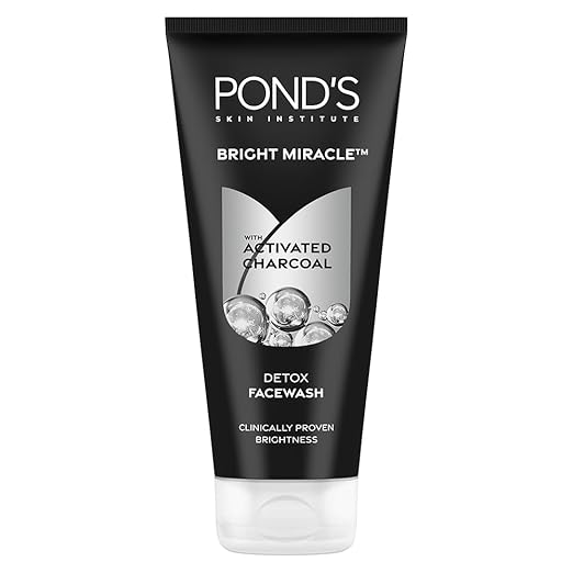 POND'S Pure Detox Face Wash 200g | Activated Charcoal Daily Brightening Cleanser | Deep Clean Face Wash for Oily Skin