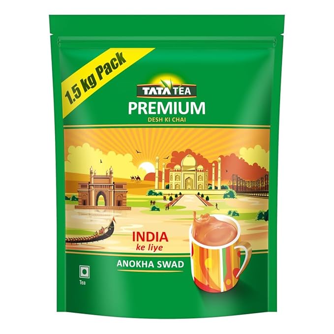 Tata Tea Premium Black Tea 1.5kg | Desh Ki Chai | Rich Aroma & Strong Flavour | Premium Tea for Everyday Chai