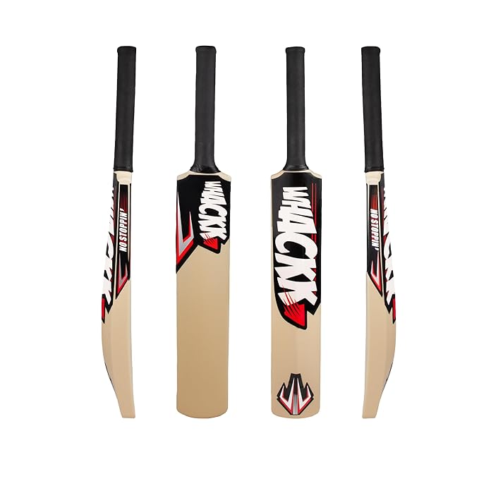 WHACKK Double Blade Cricket Bat Size 5 for Kids (8+ Years) | Virgin Plastic Lightweight Tennis & Turf Cricket Bat | Crack Resistant | Ivory