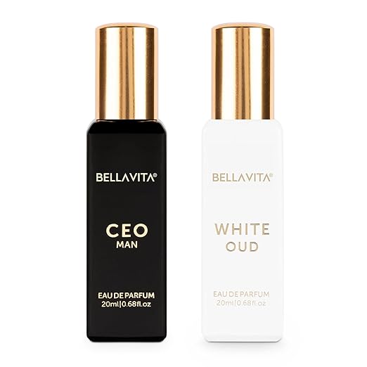 Bella Vita CEO Man & White Oud Eau De Parfum Gift Set | Long Lasting Unisex Perfume | 2 x 20ml Premium Fragrance Combo
