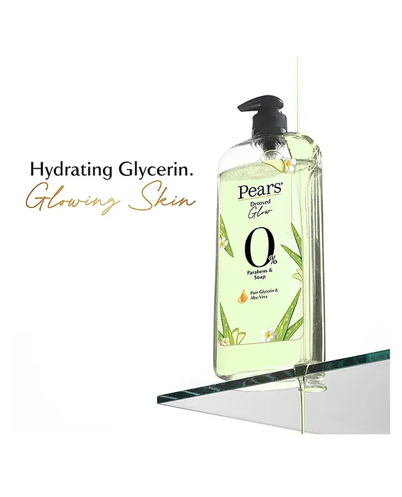 Pears hydrating body wash with glycerin and aloe vera helps moisturize dry skin and provides a healthy natural glow.