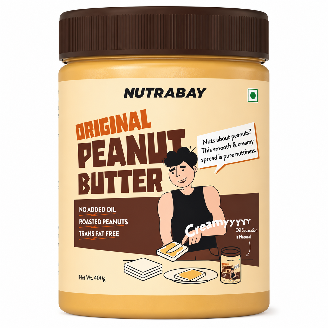 Nutrabay Original Peanut Butter Creamy 400g