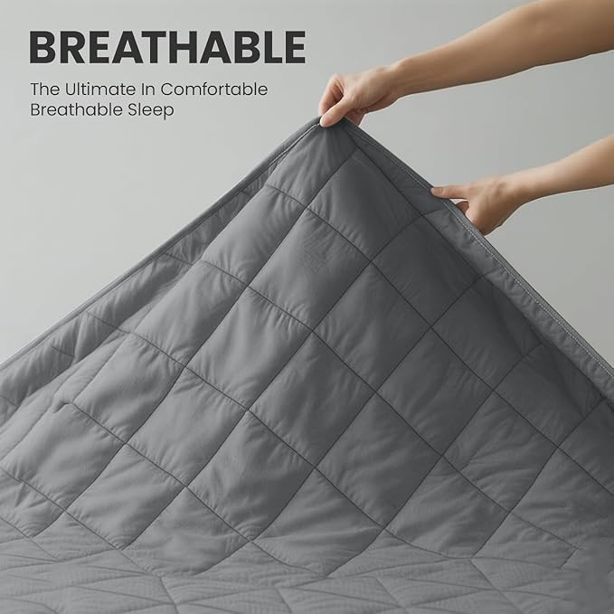 Breathable quilted mattress cover