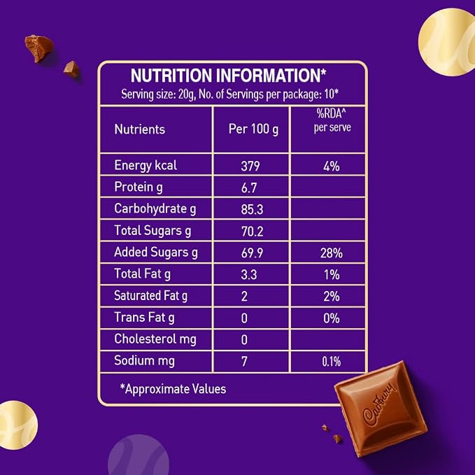 Cadbury Hot Chocolate Nutrition Information