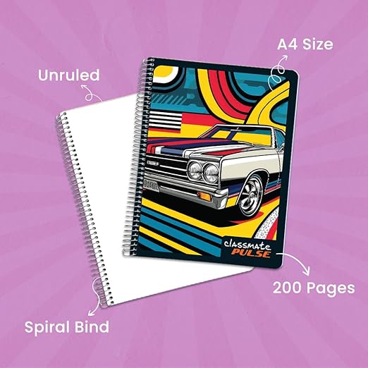 Classmate Pulse unruled 200 pages notebook