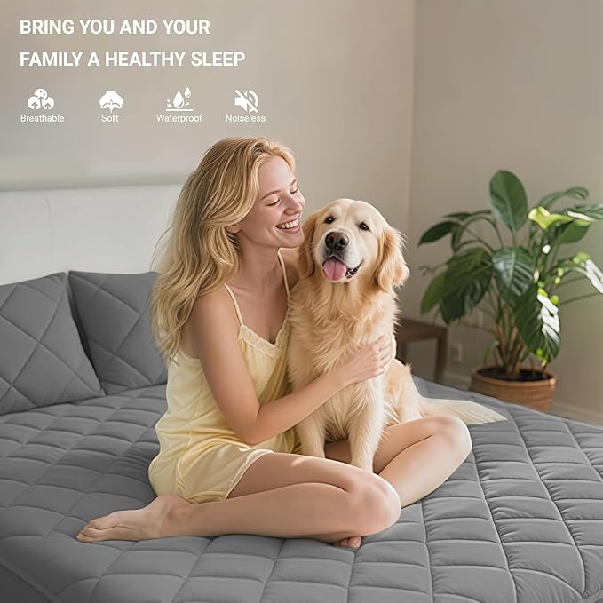 Soft waterproof mattress protector