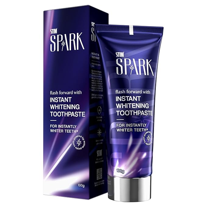 STIM Spark Instant Whitening Toothpaste 100g Purple Tech