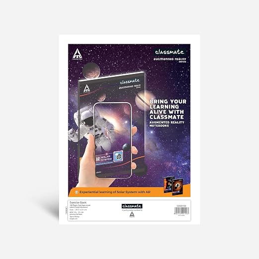 Classmate notebook back cover with augmented reality feature